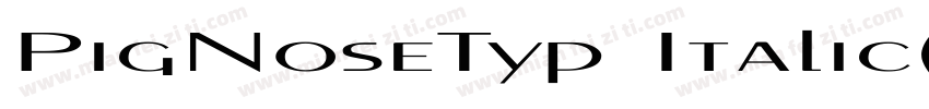 PigNoseTyp Italic(1)字体转换